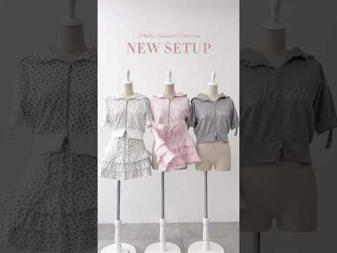 【可愛すぎるセットアップが出来ました🤍】どの色が好き？🎀shorts fashion wego outfit 韓国ファ…