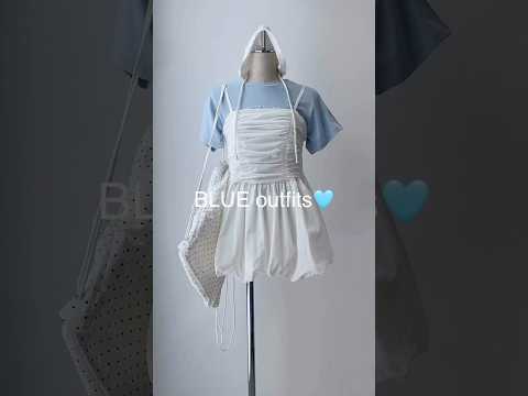 【ブルーアイテムコーデ4選🫐】どのコーデが好き？🩵shorts fashion wego outfit 韓国ファッショ… サムネイル