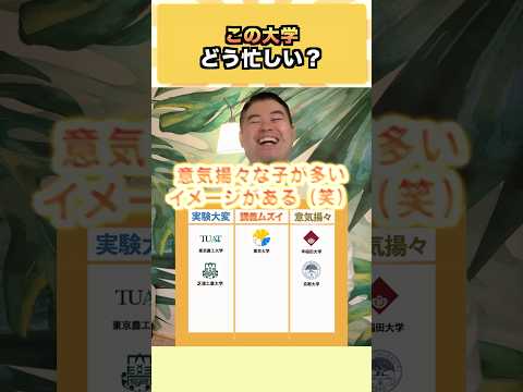 この大学、どう忙しい？コバショー 大学受験 shorts 東大 ＃早稲田