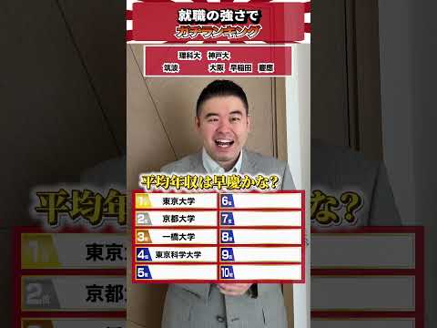 就職の強さでガチランキング！ コバショー 個別指導塾castdice 大学受験 shorts ランキング サムネイル