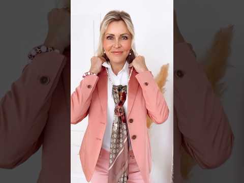 How to style a scarf 🧣 busniessoutfits style styleafter50 c… サムネイル
