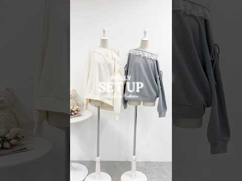 【新作スウェットセットアップコーデ🎀】どっちの色が好き？shorts fashion wego outfit 韓国ファ… サムネイル