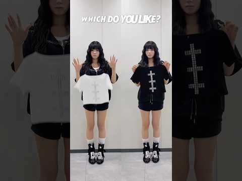 【あなたはどっち派？】ホワイト派🤍？ブラック派🖤？shorts fashion wego ウィゴー outfit 韓国… サムネイル