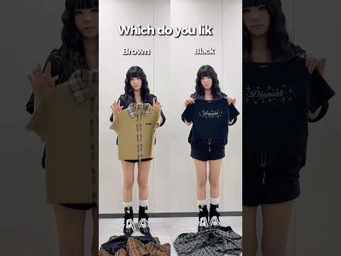 【あなたはどっち派？】ブラウン派🤎？ブラック派🖤？shorts fashion wego ウィゴー outfit 韓国… サムネイル