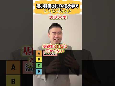 過小評価されてる大学でティアリスト #コバショー #個別指導塾castdice #大学受験 #shorts #tier… サムネイル