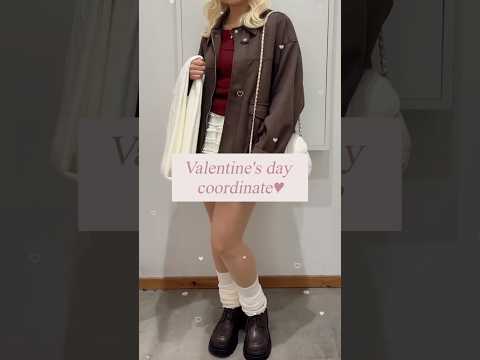 【バレンタインデートコーデ🍫】参考にしてみてね🎀shorts fashion wego outfit ウィゴー ガーリ…