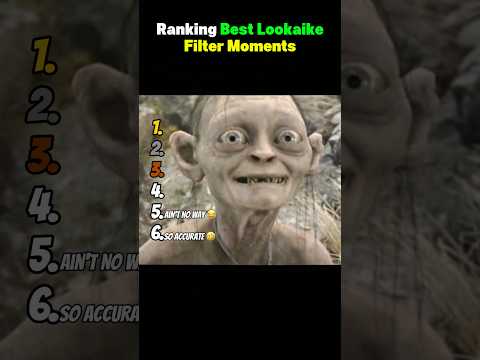Ranking Best Lookalike Filter Moments 😂