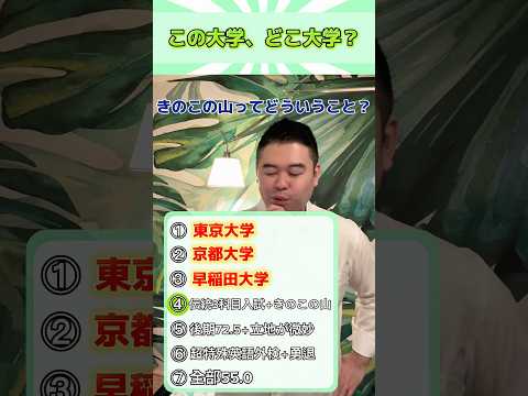 この大学、どこ大学？ shorts コバショー 大学受験