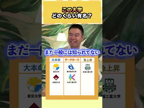 この大学、どのくらい有名？コバショー 大学受験 shorts 東大 ＃就活