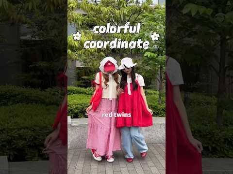 【双子カラーコーデ4選👭💕】どのコーデが好き？❤️🩵🩶🩷shorts fashion wego outfit カジュア… サムネイル