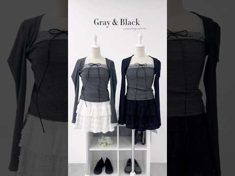 【あなたはどっち派？】グレー派🩶？ブラック派🖤？shorts fashion wego ウィゴー outfit 韓国フ…