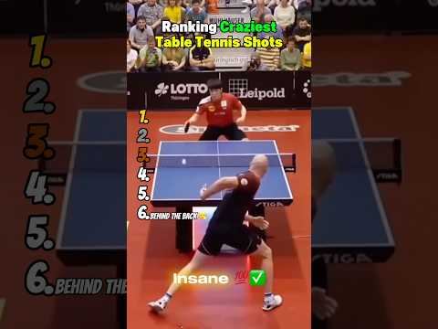 Ranking Craziest Table Tennis Shots