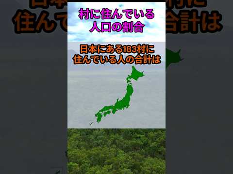 s234_村の人口割合 都道府県 人口 shorts サムネイル