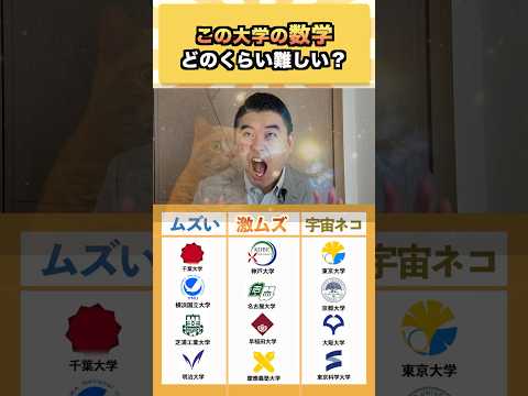 この大学の数学、どのくらい難しい？ コバショー 大学受験 shorts 数学 ＃偏差値 サムネイル