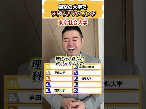 架空の大学でアドリブランキング！ コバショー 個別指導塾castdice 大学受験 shorts ランキング