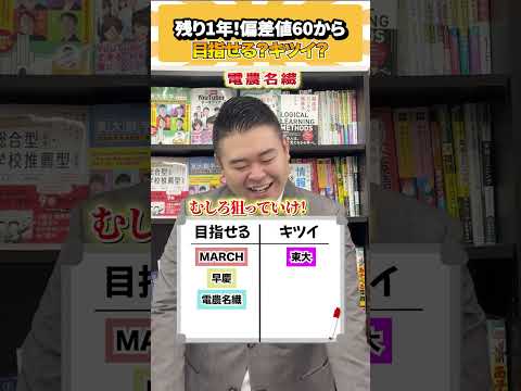 残り1年！偏差値60から目指せる？ コバショー 大学受験 個別指導塾castdice shorts 難関大学 サムネイル