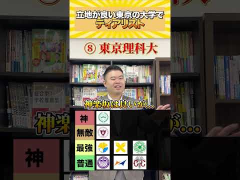 立地が良い東京の大学でティアリストshorts コバショー 大学受験 ティアリスト東京大学 サムネイル