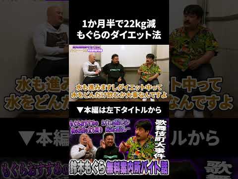 【鈴木もぐら】1ヶ月半で22kg減...鈴木もぐらの特殊過ぎるダイエット方法 鈴木もぐら 鬼越トマホーク サムネイル