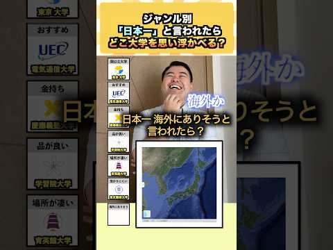 【神回】ジャンル別「日本一」連想大学はどこ？東大・慶應の答えが意外すぎた