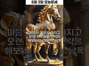 トレンド創作動画 | 6월 3일 띠별 운세 코디색상 좋은위치 [30초운세]【YouTubeおすすめ】